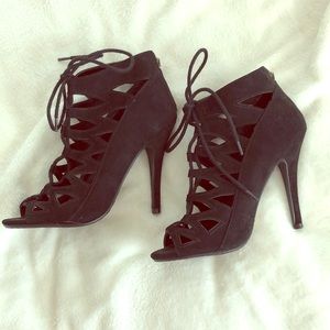 Chinese Laundry black lace up heels